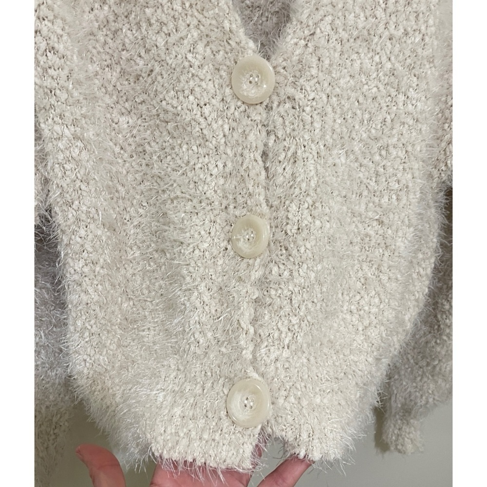 Laundry by Shelli Segal Cardigan Sweater, Size Small Cream Soft Cozy Classic - Picture 6 of 9